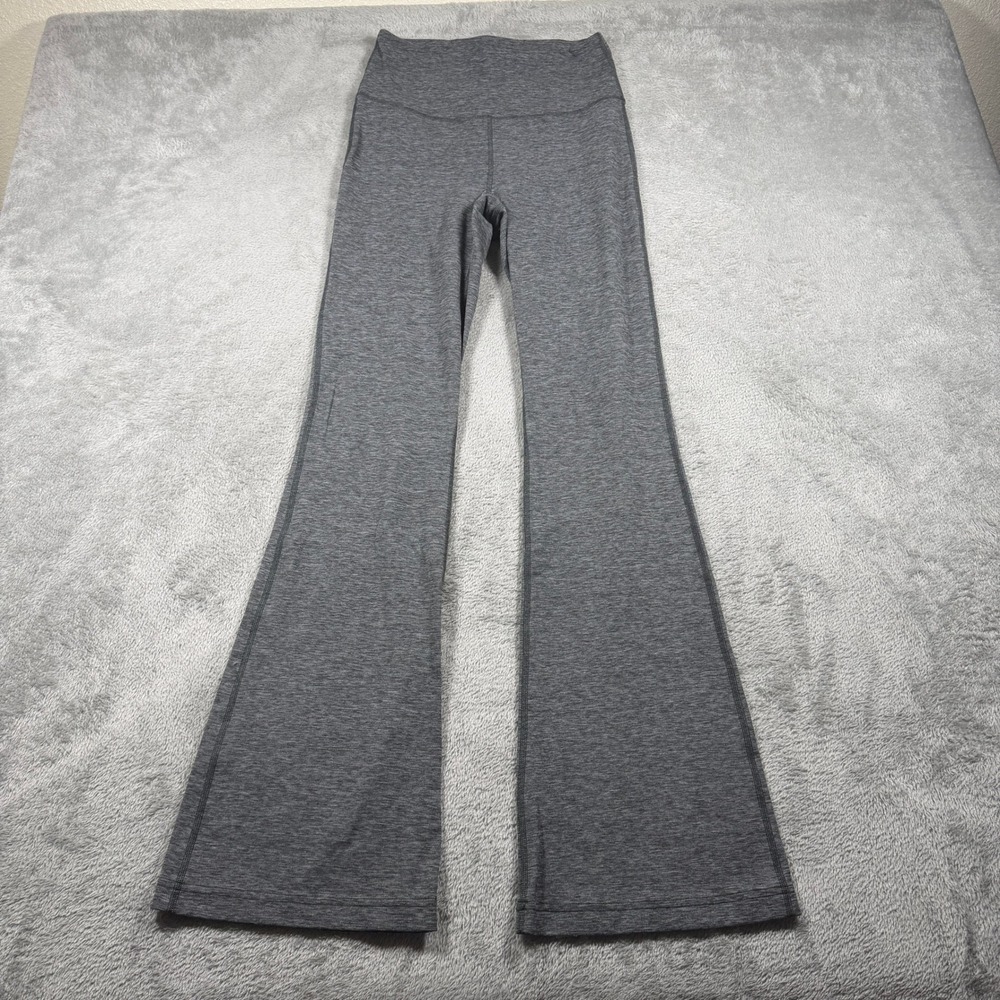 Lululemon Groove Super High-Rise Flared Pant Women Size 6 Heathered Black Yoga‎